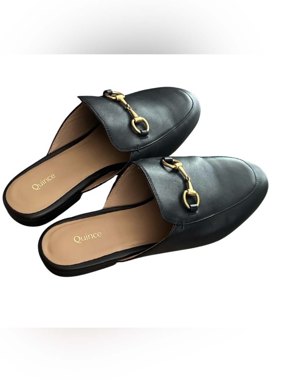 Quince Italian Leather Horsebit Loafer Mule | Black | Size 8.5 - Picture 4 of 5